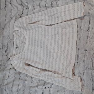 Express XS long sleeve white top